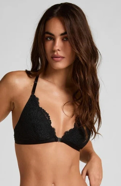 Hunkemoller Hunkemöller Whitney Front Clasp Triangle Bralette In Black