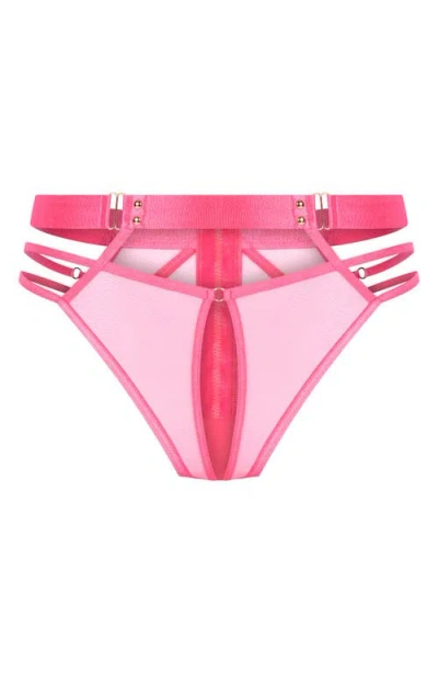 Hunkemoller Hunkemöller Sable Cutout Brazilian Briefs In Pink