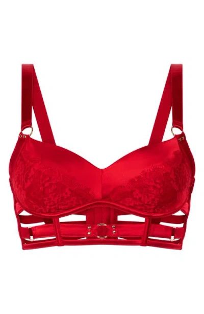 Hunkemoller Hunkemöller Noeki Underwire Longline Bralette In Red