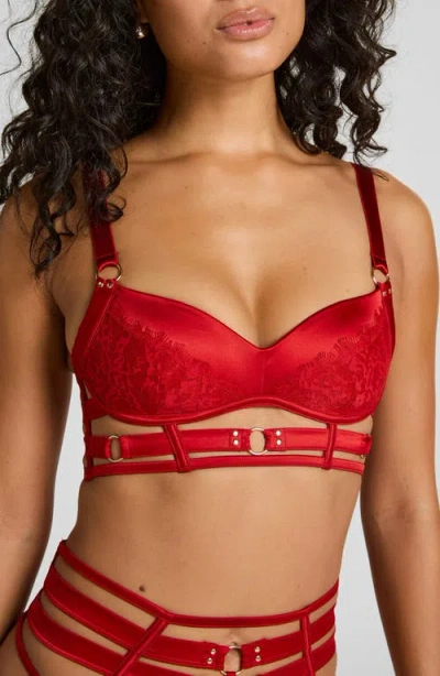 Hunkemoller Hunkemöller Noeki Underwire Longline Bralette In Red