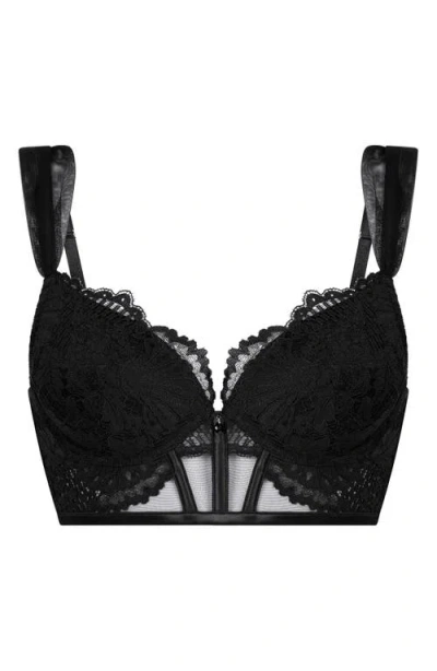 Hunkemoller Hunkemöller Whitney Padded Underwire Bustier In Black