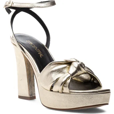 275 Central Miles Ankle Strap Platform Sandal In Gold