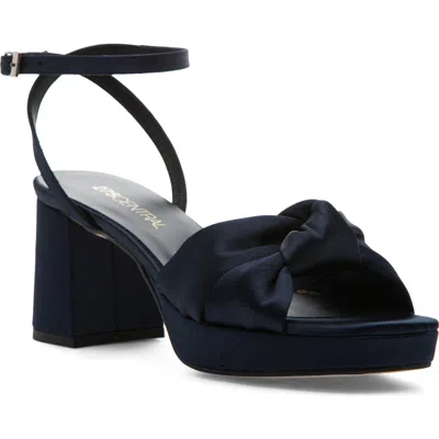 275 Central Malik Ankle Strap Platform Sandal In Blue