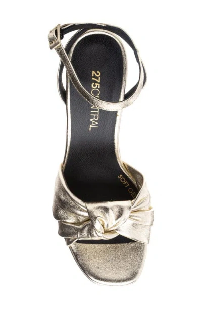 275 Central Miles Ankle Strap Platform Sandal In Gold