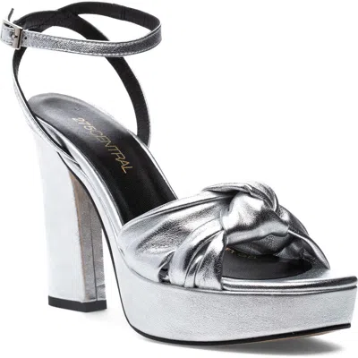 275 Central Miles Ankle Strap Platform Sandal In Silver