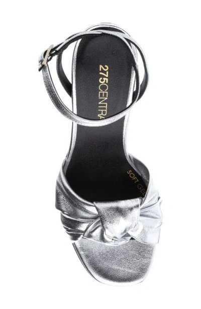 275 Central Miles Ankle Strap Platform Sandal In Silver