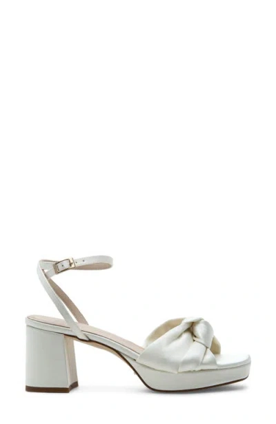 275 Central Malik Ankle Strap Platform Sandal In White