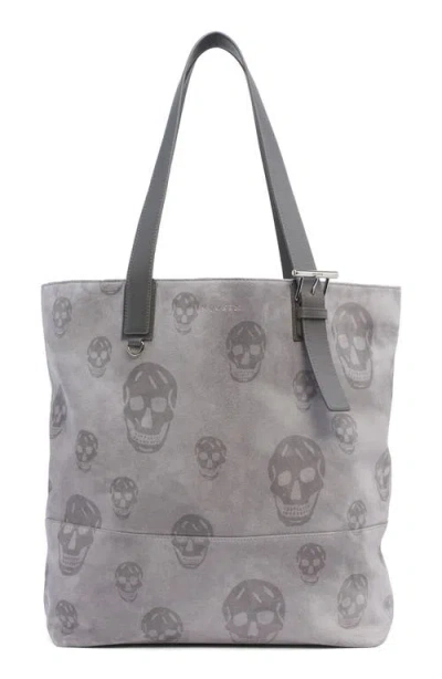 Alexander Mcqueen Mcqueen T-bar Shopper In Gray