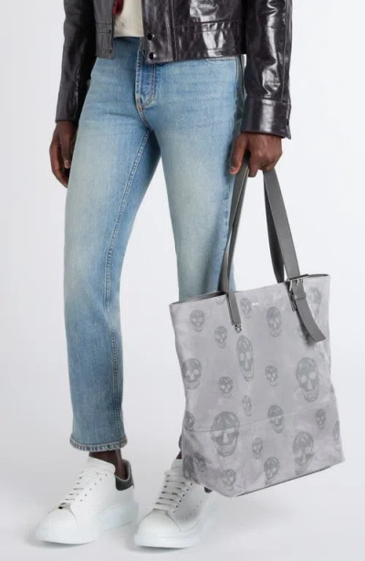 Alexander Mcqueen Mcqueen T-bar Shopper In Gray