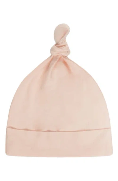 Quincy Mae Knotted Stretch Organic Cotton Hat In Pink