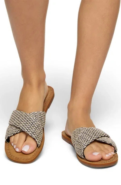 Roxy Andreya Raffia Slide Sandal In Multi