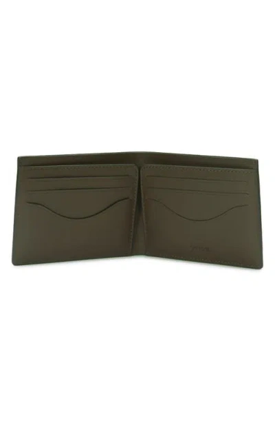 Vince Suede Bifold Wallet In Green