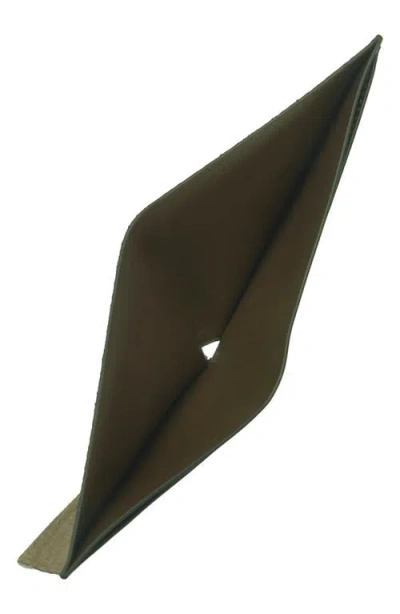 Vince Suede Bifold Wallet In Green