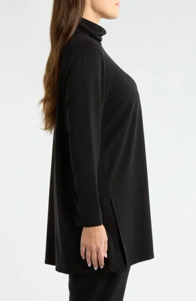 Eileen Fisher Turtleneck Tunic In Black