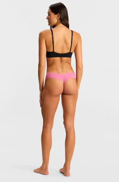 Commando Invisible Rib One Size Assorted 3-pack Thongs In Multi