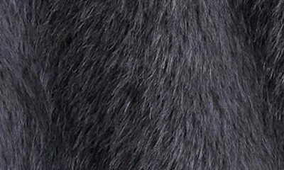 Topshop Faux Fur Midi Coat In Gray