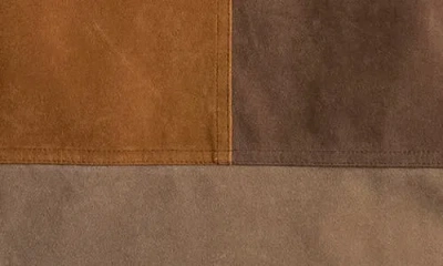 Topshop Faux Suede Patchwork Bomber Jacket In Multi