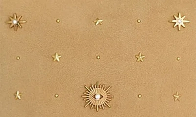 Rebecca Minkoff Evil Eye Studded Leather Bucket Bag In Brown