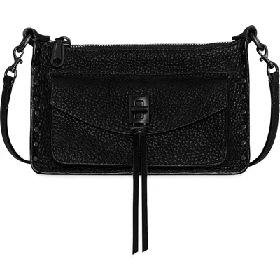 Rebecca Minkoff Mini Darren Leather Crosssbody Bag In Black