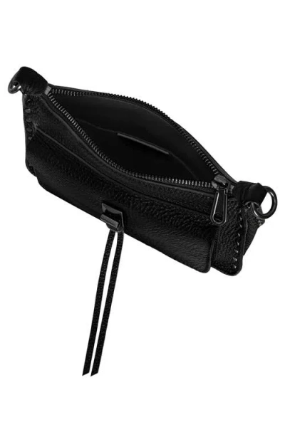 Rebecca Minkoff Mini Darren Leather Crosssbody Bag In Black