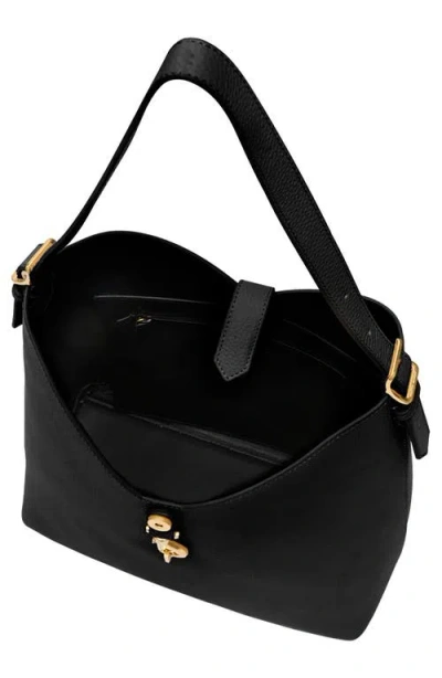 Rebecca Minkoff Mini Megan Leather Hobo Bag In Black