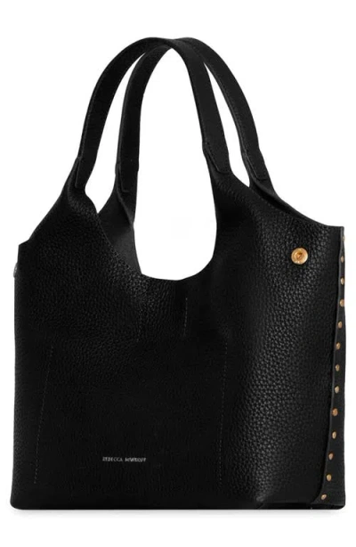 Rebecca Minkoff Darren Studded Leather Carrysome Bag In Black