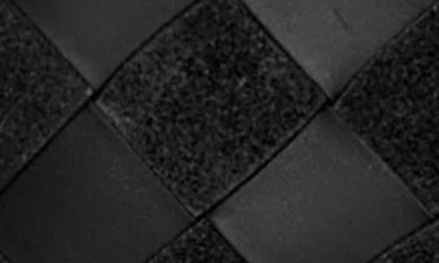 Rebecca Minkoff Frankie Small Woven Leather Train Case In Black