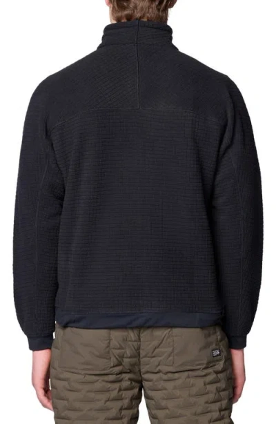 Mountain Hardwear Summit Grid Big Grid Half Zip Pullover In Black
