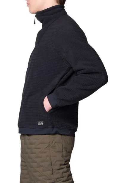 Mountain Hardwear Summit Grid Big Grid Half Zip Pullover In Black
