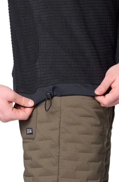 Mountain Hardwear Summit Grid Big Grid Half Zip Pullover In Black
