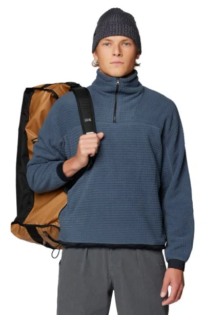 Mountain Hardwear Summit Grid Big Grid Half Zip Pullover In Blue