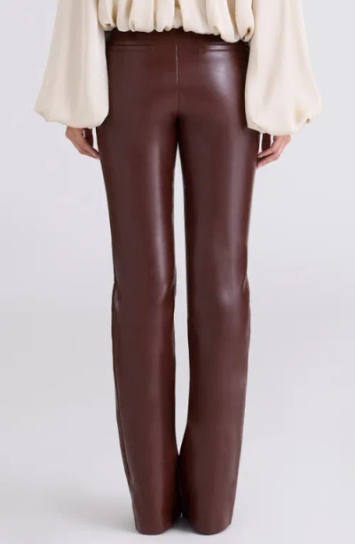 House Of Cb Adara Faux Leather Pants In Burgundy