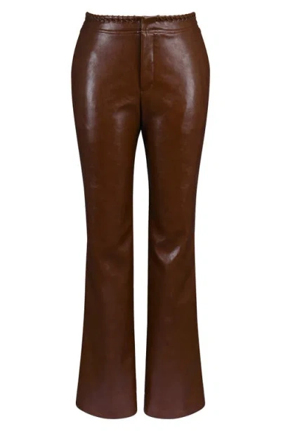 House Of Cb Adara Faux Leather Pants In Burgundy