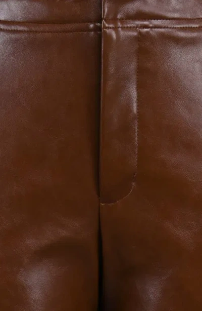 House Of Cb Adara Faux Leather Pants In Burgundy