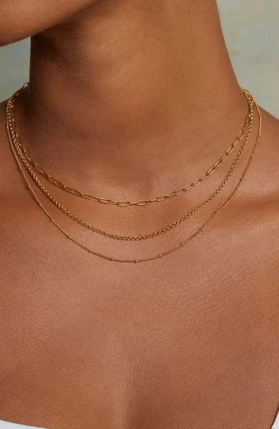 Satya Jewelry Layered Beauty Multiple Chain Necklace In Gold