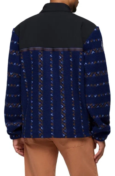 Prana Hurricane Fleece Sweater In Blue