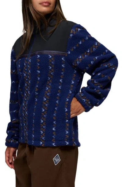 Prana Hurricane Fleece Sweater In Blue