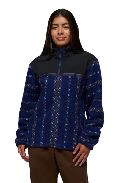 Prana Hurricane Fleece Sweater In Blue