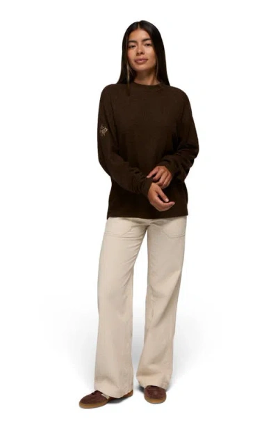 Prana Heritage Snug Bug Sweatshirt In Brown