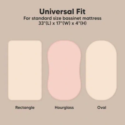 Keababies 2-pack Soothe Fitted Bassinet Sheets In Pink