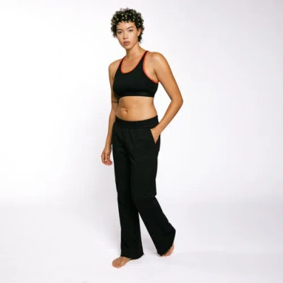 Tomboyx French Terry Flare Pant In Black