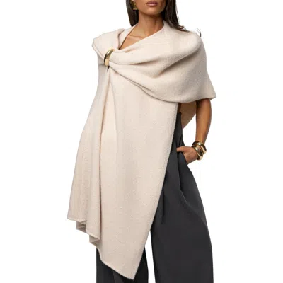 Jluxlabel Radiance Knit Shawl In Neutral