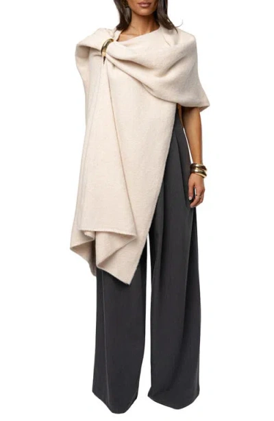 Jluxlabel Radiance Knit Shawl In Neutral