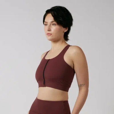 Tomboyx Full Zip Racerback Bra In Brown