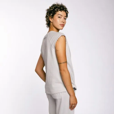 Tomboyx French Terry Cut Off Crew In Gray