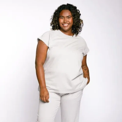 Tomboyx French Terry Cut Off Crew In Gray