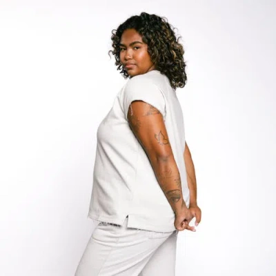 Tomboyx French Terry Cut Off Crew In Gray