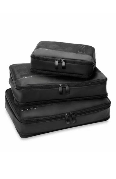 Briggs & Riley 3-piece Carry-on Compression Packing Cubes In Black