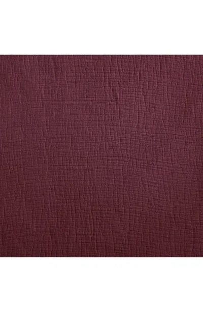 Calvin Klein Washed Texture Duvet Cover & Shams Set In Burgundy