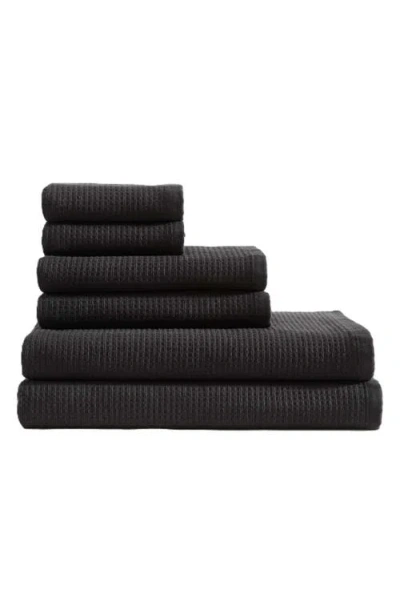 Calvin Klein Eternity 6-piece Towel Set In Black